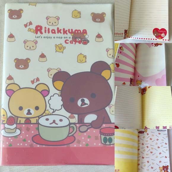 Rilakkuma Journal Notebook with Plastic Cover | 8 Designs Inside - Picture 1 of 9